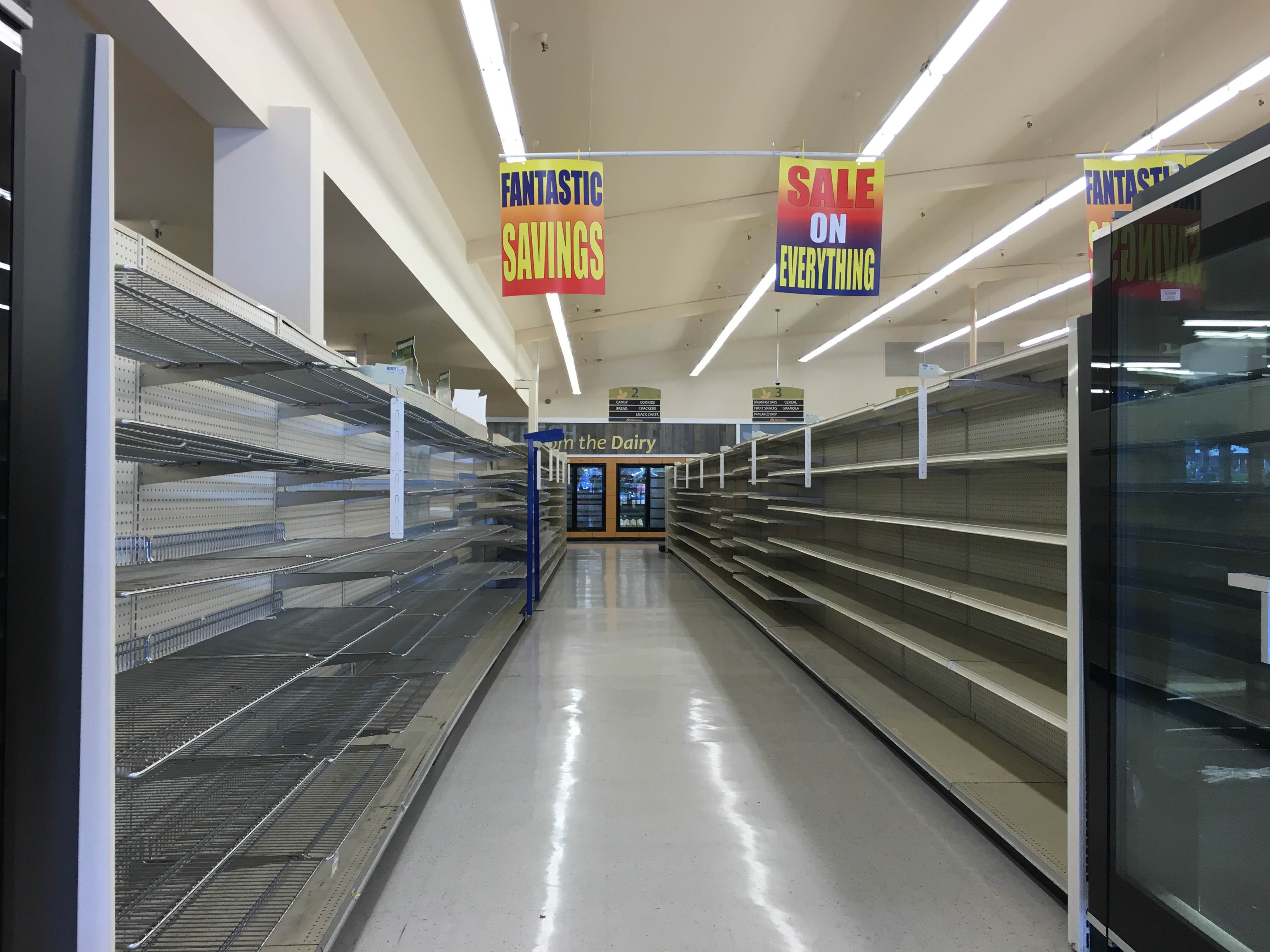 One aisle in Albertsons two days before it closed on May 7, 2016.              photo: Janae Easlon