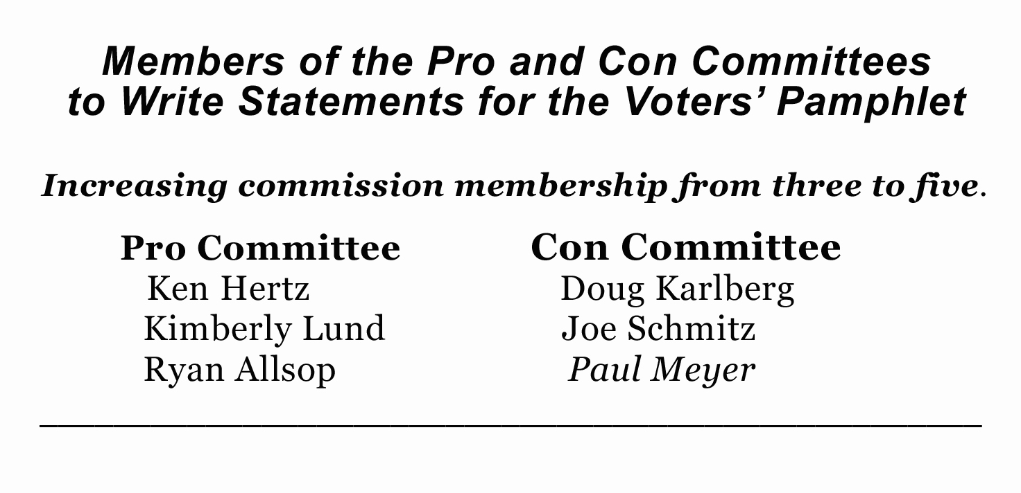 pro and con committees