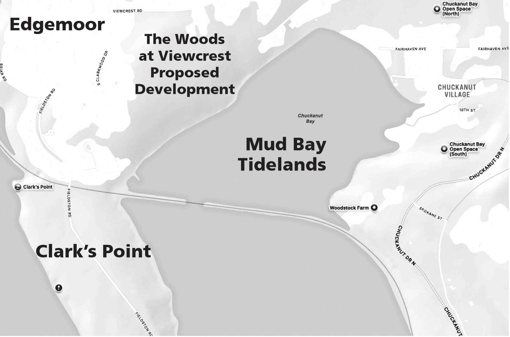 Apple map - Mud Bay