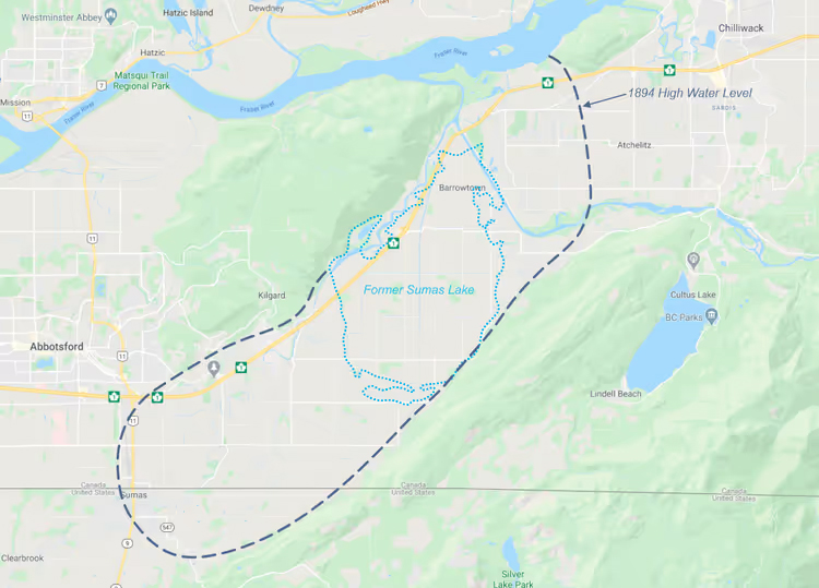map of former Sumas Lake