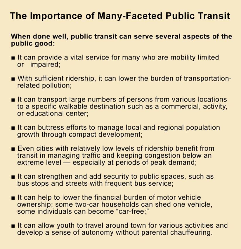 Public Transit - Importance