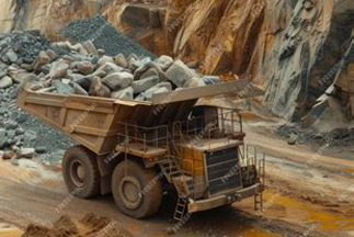 Large quarry dump truck